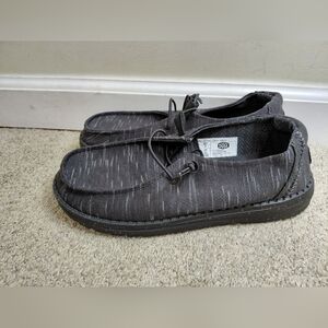 Hey Dude Wendy Heathered Stretch Midnight Women Size 7w Casual Gray Men's Shoes